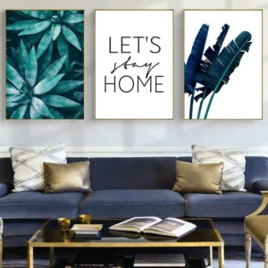 Banana Leaf Botanical Poster Nordic Wall Art Print Scandinavian Decoration Picture Canvas Painting Motivational Quote Home Decor