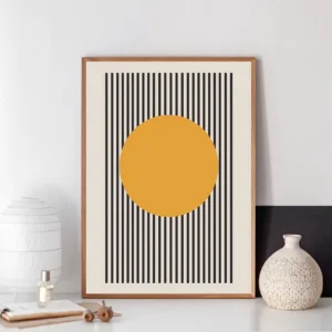 Bauhaus Exhibition Unique Geometric Poster Minimalist Art Canvas