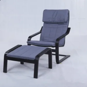 Bentwood Armchair and Stool Set With CoverWashable Living Room Furniture Modern Wooden Arm Chair Design Foot Rest Relax Armchair