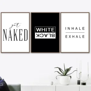 Black White Naked Motivation Quotes Wall Art Canvas Painting Nordic Posters And Prints Wall Pictures For Living Room Home Decor