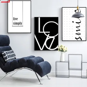 Black and White LOVE Quotes Canvas Posters and Prints Minimalist Wall Art Painting Nordic Decoration Pictures Modern Home Decor