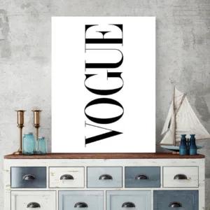 Black and White Vogue Minimalist Letters Wall Art Canvas Painting Wall Prints Fashion Posters Pictures Girls Bedroom Home Decor