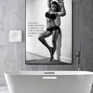 Bodybuilding Girl Fitness Motivational Quotes Canvas Painting Oil Print Poster Wall Art Picture For Living Room Home Decor