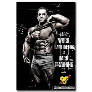 Bodybuilding Motivational Quote Art Silk Poster Print 13x20 24x36 inch Fitness Exercise Picture for Modern Gym Room Decor 016