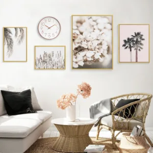Botanical Print Leaf Nature Scenery Canvas Painting Nordic Poster 50x70 Faded Color Wall Art Modern Wall Picture for Living Room