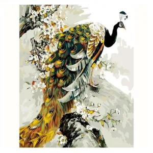 Peacock DIY Painting By Numbers Kit Animals Modern Wall Art Picture Coloring By Numbers For Home Decor Gift Art