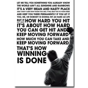 Rocky Balboa Motivational Art Poster Inspirational Wall Picture Decorative Painting For Living Room