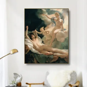 Canvas Art Oil Painting《Morpheus and Iris》Nasis Green Famous Art Poster Wall Decor Modern Home Decoration For Living room