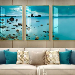 Canvas Painting Blue Sea And Sky Wall Art Nordic Posters And Prints Seascape Home Decoration Pictures For Living Room/Art Print