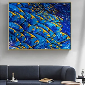 Canvas Painting Wall Prints Colorful Fish Animal Print Wall Pictures for Living Room Wall Art Posters and Prints No Frame