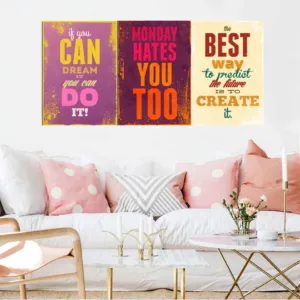 Gohipang Motivational Typography Life Quotes A4 Vintage Retro Art Prints Poster Hippie Wall Pictures Canvas Painting Home Decor