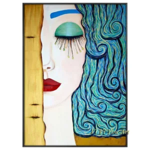 Classic Artist Gustav Klimt Tear Abstract Oil Painting on Canvas Posters 100% Hand Painted Wall Pictures For Living Room Cuadros