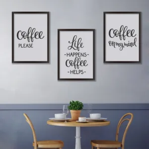 Coffee Quote Canvas Painting Coffee Art Print Wall Pictures For Kitchen Restaurant Office Home Decoration