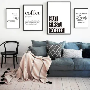 Coffee Quotes Posters Prints Modern Canvas Painting On The Wall Love Coffee Art For Kitchen Living Room Home Decor Family Gift