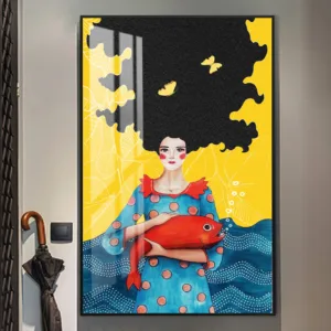 Color Woman Abstract Canvas Painting Wall Art Print Poster Water color Abstract Art Picture Decoration Modern Decoration 4-83