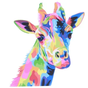 Colourful Giraffe Animal Canvas Painting Print Picture Wall Art Unframed Decor