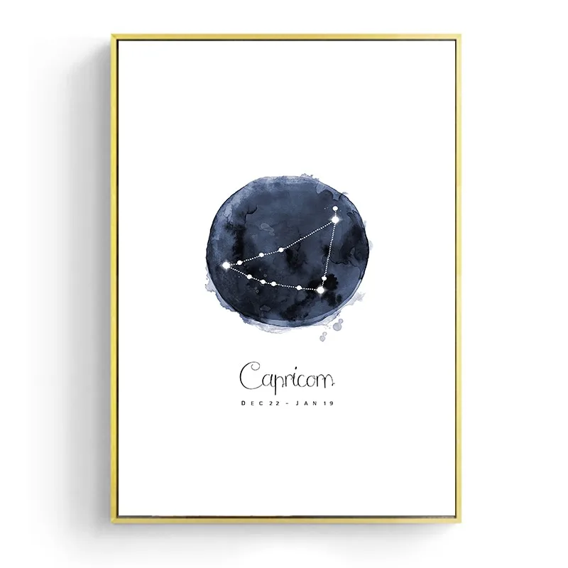Constellation Nursery Wall Art Canvas Poster Prints Astrology Sign Minimalist Watercolor Painting Nordic Kids Decoration Picture - Image 3