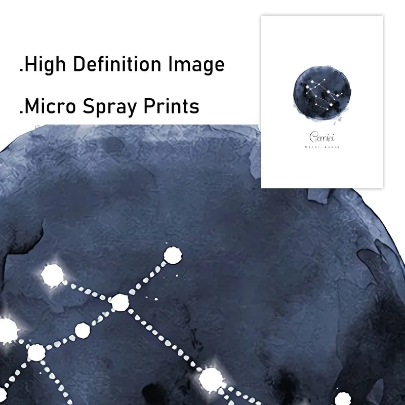 Constellation Nursery Wall Art Canvas Poster Prints Astrology Sign Minimalist Watercolor Painting Nordic Kids Decoration Picture - Image 4