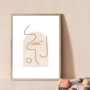 Contemporary Abstract Art Prints Minimalist Canvas Poster Beige Wall Art Picture Organic Painting Gallery Home Room Decor