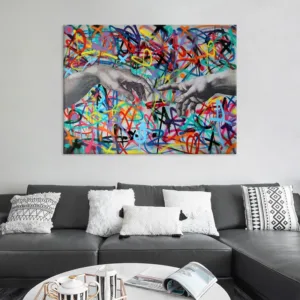 Creative Graffiti Genesis Oil Painting Canvas Painting Wall Art Home Decorative Cuadros Decoracion Salon Posters and Prints