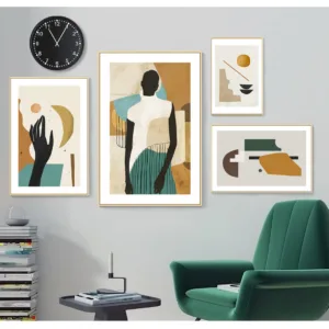 Creative Vintage Abstract Canvas Paintings Wall Art Gallery Poster and Print Interior Pictures for Living Room Home Decorations