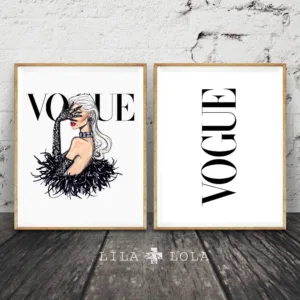 Cuadros Decoracion Salon Vogue Figure Posters and Prints Canvas Quote Painting Wall Pop Art scandinavian pictures decor for home