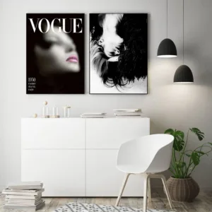Cuadros Modern Vogue Figure Calligraphy Figure Black & White Pink Prints Posters On Wall Art Pictures for Living Room Home Decor