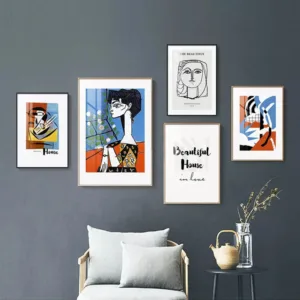 Cute Figure Abstract Painting Wall Art Canvas Painting Poster An
