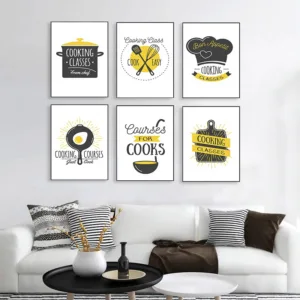 Cute Kitchen Abstract Cutlery A2 A3 A4 Canvas Art Painting Print Poster Picture Wall Restaurant Living Room Modern Home Decor
