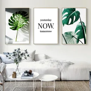 Nordic Canvas Painting Modern Prints Plant Leaf Art Posters Prints Green Art Wall Pictures Living Room Unframed Poster