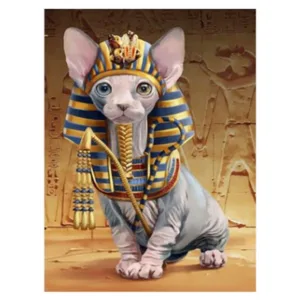 DIY Diamond Embroidery Animals Pharaoh Avatar Diamond Sphinx Cat Diamond Painting with Square Stones Wall Decor