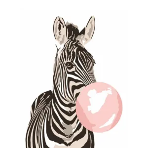 DIY Painting By Numbers Colorful Zebra Animals Kit Hand Painted Oil Painting Unique Gift Wall Art Picture For Home Decoration