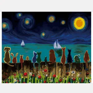 DIY Painting By Numbers Cute Animal Design Paint By Numbers Home Wall Art Decors Canvas By Numbers For Art Picture