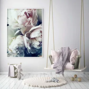 Decoration Abstract Bloom Peony Nordic Wall Art Canvas Poster and Print Flower Canvas Painting Picture for Living Room Decor