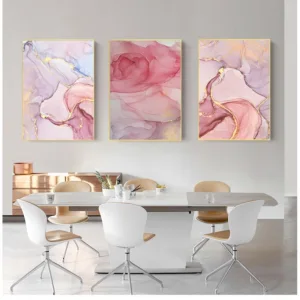Fluid Art Canvas Wall Art Poster Nordic Abstract Marble Texture Print Painting Decorative Picture Modern Home Office Room Decor