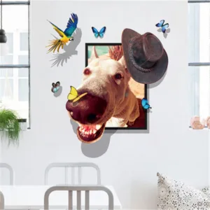 E-XX02 Cute Animal Canvas Handsome Dog Printings Wall Pictures for Living Room