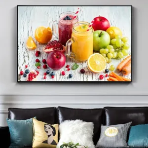 Modern Large Pictures For Living Room Berry Vegetables Healthy Juicy Wall Posters Kitchen HD Canvas Paintings