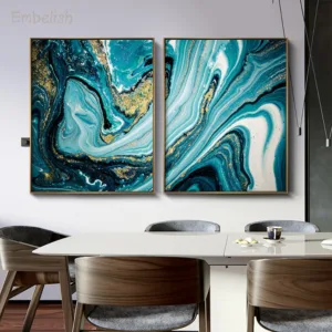 Embelish 2 Pieces Nordic Style Modern Home Decor Wall Art  Pictures For Living Room Beautiful Natural Luxury HD Canvas Paintings