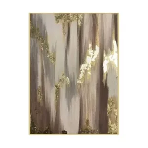 Excellent Artist Hand-painted High Quality Abstract Golden Oil Painting on Canvas Luxury Gold Foil Abstract canvas Oil Painting