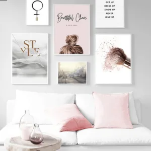 Fashion Quotes Makeup Poster Nordic Minimalist Wall Art Canvas P