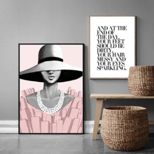 Fashion Woman Vogue Canvas Painting Posters and Prints Modern Wall Pop Art Picture Poster Quote For Living Room Decor For Home