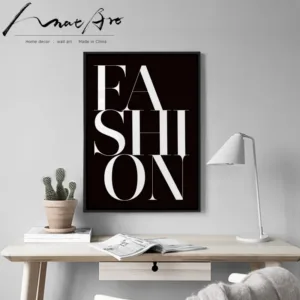 Fashion poster Wall art modern home decor letter Design set painting accessories Black and white poster