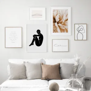 Flower Leaves Abstract Body Quotes Nordic Posters And Prints Wall Art Canvas Painting Wall Pictures For Living Room Home Decor