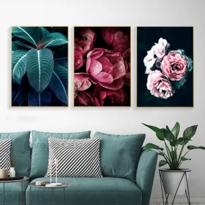 Flowers Plants Wall Art Canvas Painting Pony Posters Nordic Poster Classical Rose Wall Pictures For Living Room Picture Unframed