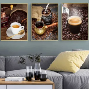 Food Restaurant Poster Coffee Cake Wall Art Canvas Print Painting Decorative Picture Modern Minimalist Dining Room Decoration