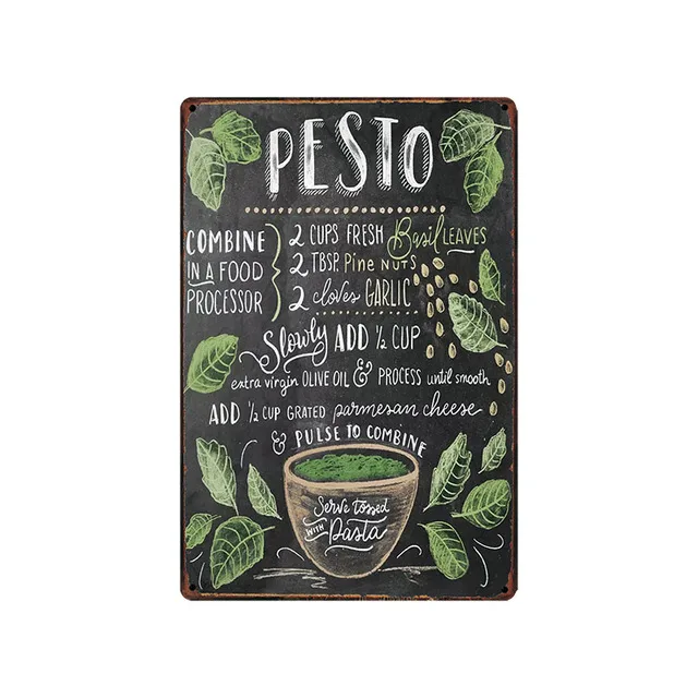 Foods/Drinking Kitchen Tin Sign Decor Metal Plate Wall Pub Restaurant Cafe Home Art Decor Vintage Billboard Iron Poster - Image 3