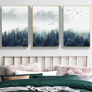 Forest Landscape Abstract Wall Art Picture Canvas Painting Poster Print Decor Wall Art Pictures Living Room Decoration