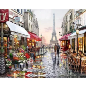 Frame DIY Painting By Numbers Kits Landscape Wall Art canvas pictures Painting by numbers Home Decor Flower 40x50cm