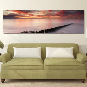 Frameless canvas painting Sea Sunset Landscape Canvas Print Modern Poster wall art Picture Arwork for Walls