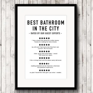 Funny Bathroom Reviews Canvas Art Prints and Poster , Bathroom Q